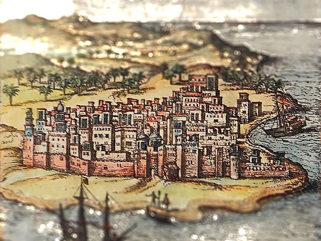 جزیره هرمز در قرن 16 یک نقاشی قدیمی از هرمز