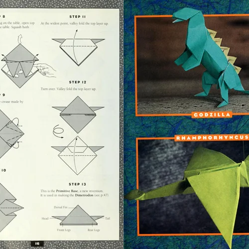 کتاب آموزش ساخت دایناسور های کاغذی با اوریگامی